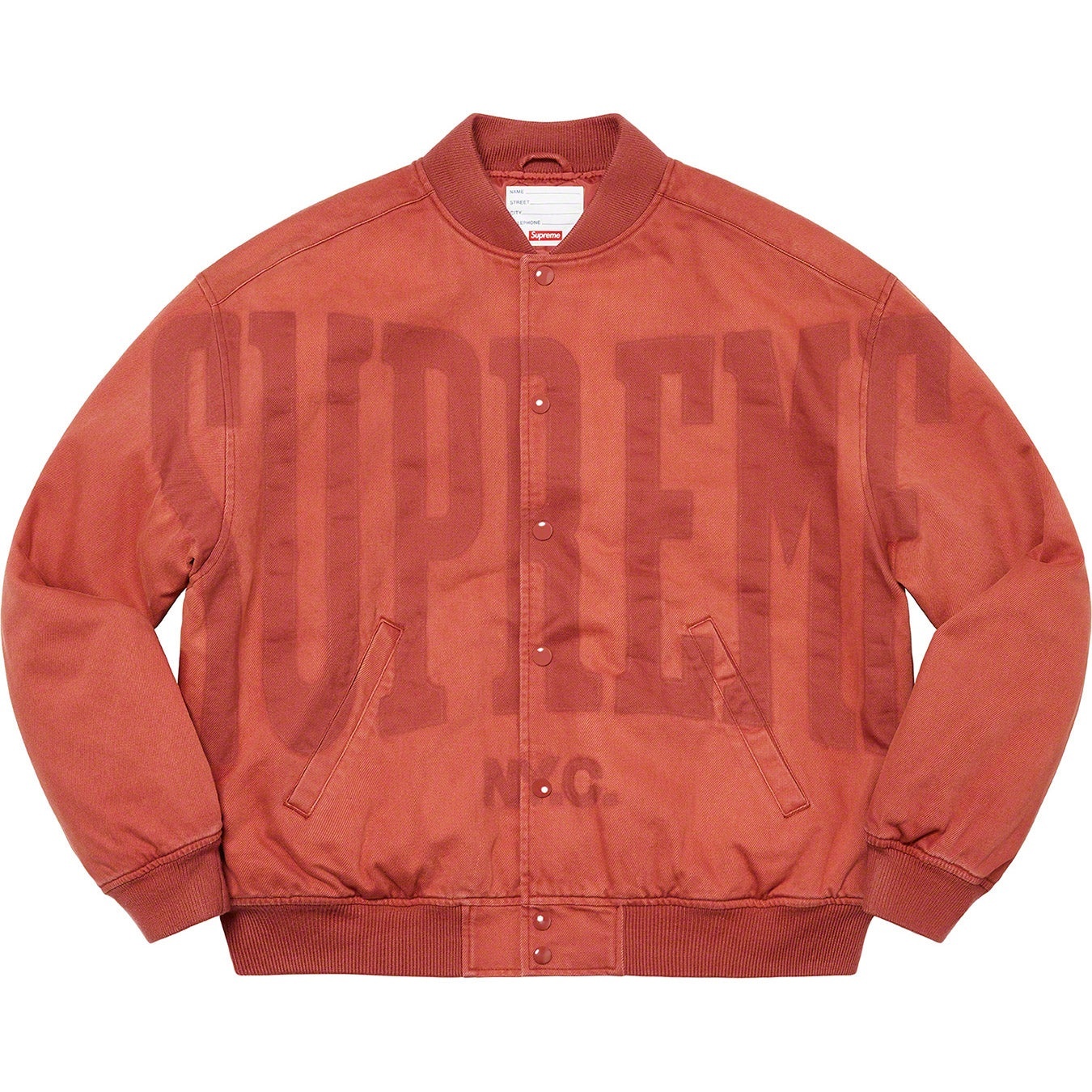 Washed Knockout Denim Varsity Jacket view 11